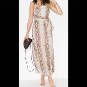 Zimmermann Snake Print Midi Dress